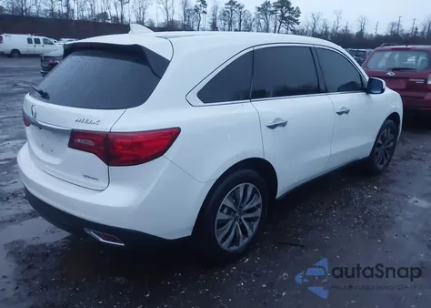 2016 Acura Mdx Technology Acurawatch Plus Packages/Technology Package z USA, uszkodzony, nr VIN 5FRYD4H44GB059729